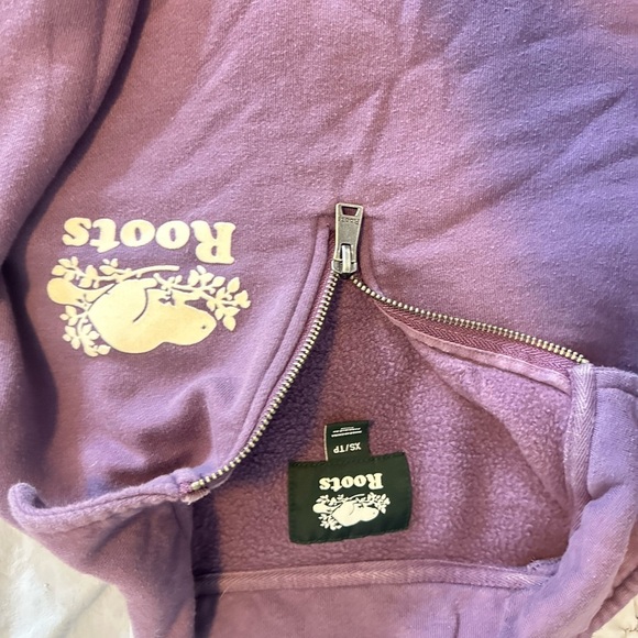 Roots Purple Women's Zip-Up Sweater - Picture 3 of 4